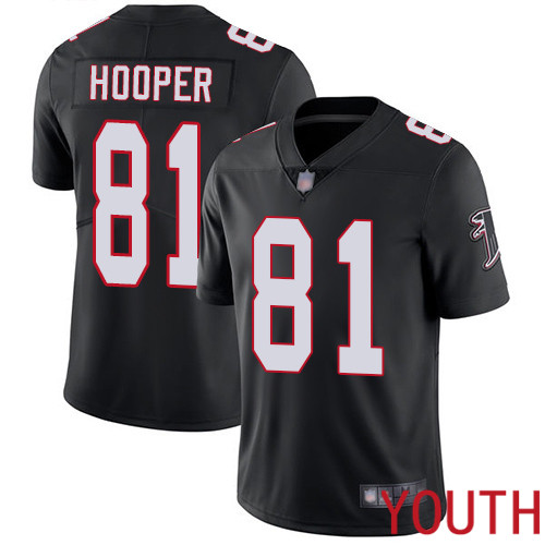 Atlanta Falcons Limited Black Youth Austin Hooper Alternate Jersey NFL Football #81 Vapor Untouchable->youth nfl jersey->Youth Jersey
